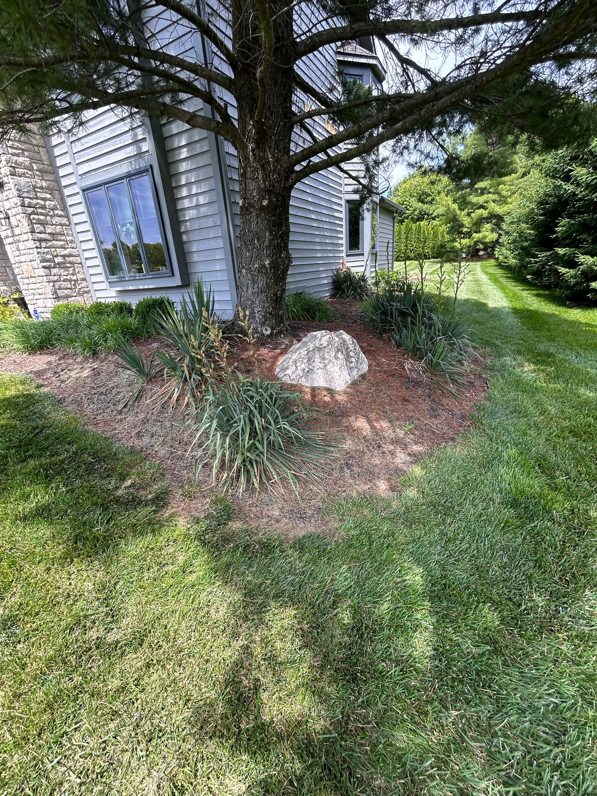 Gallery photos for Natural Stone Retaining Wall and Full Property Landscape Install: Image #3