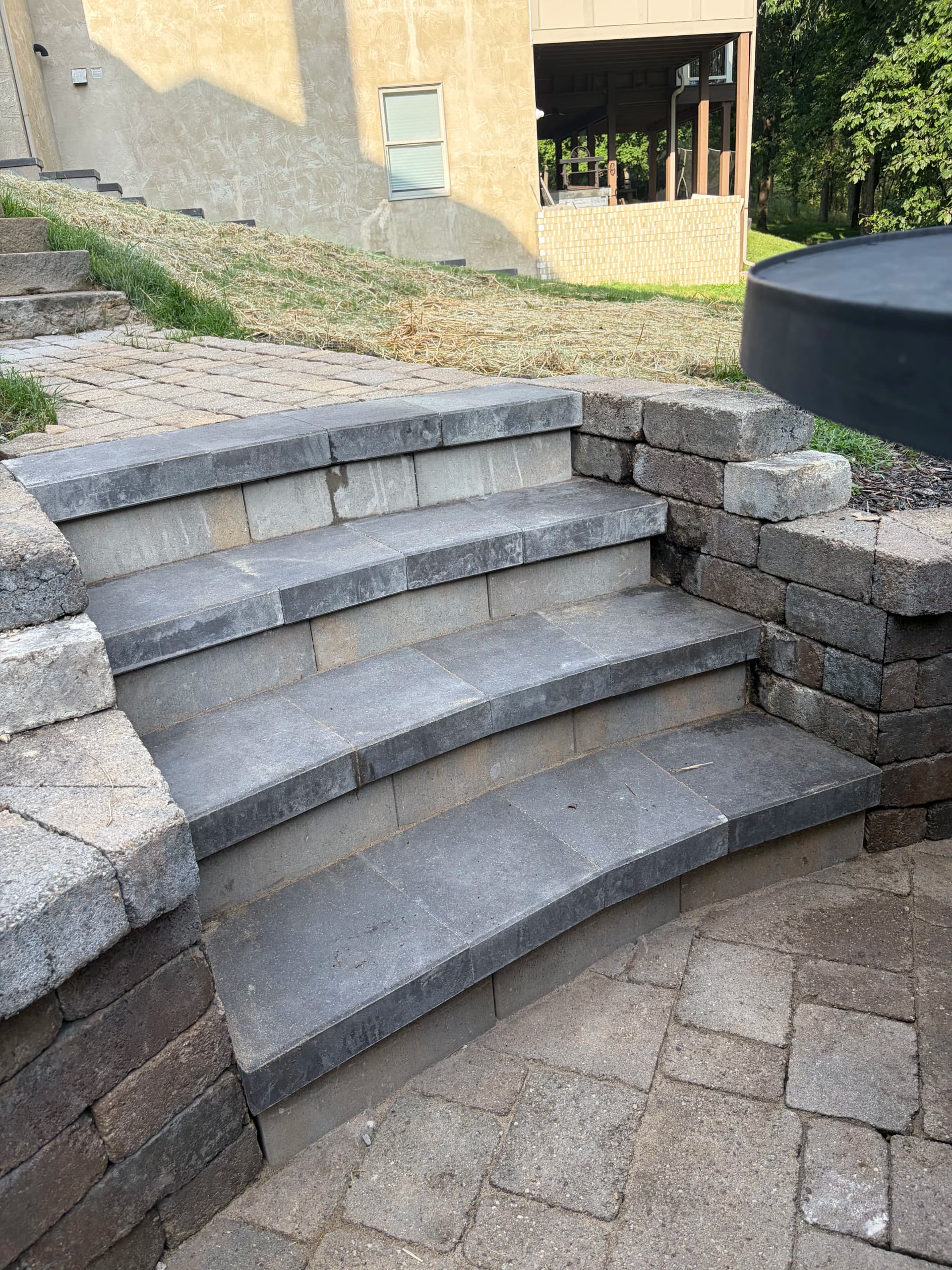 Gallery photos for Old Timber Retaining Wall Replaced with Block System in Dublin OH: Image #3