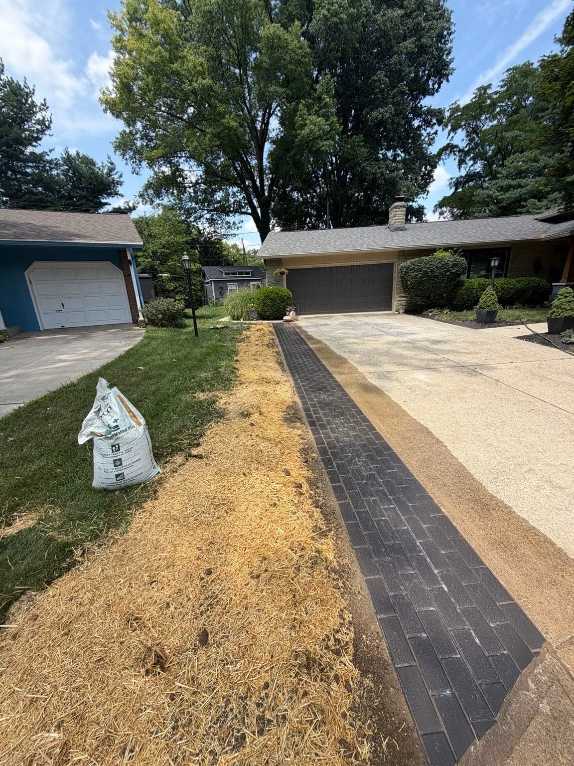 Gallery photos for Worthington Ohio Driveway Extension and Paver Walkway: Image #1