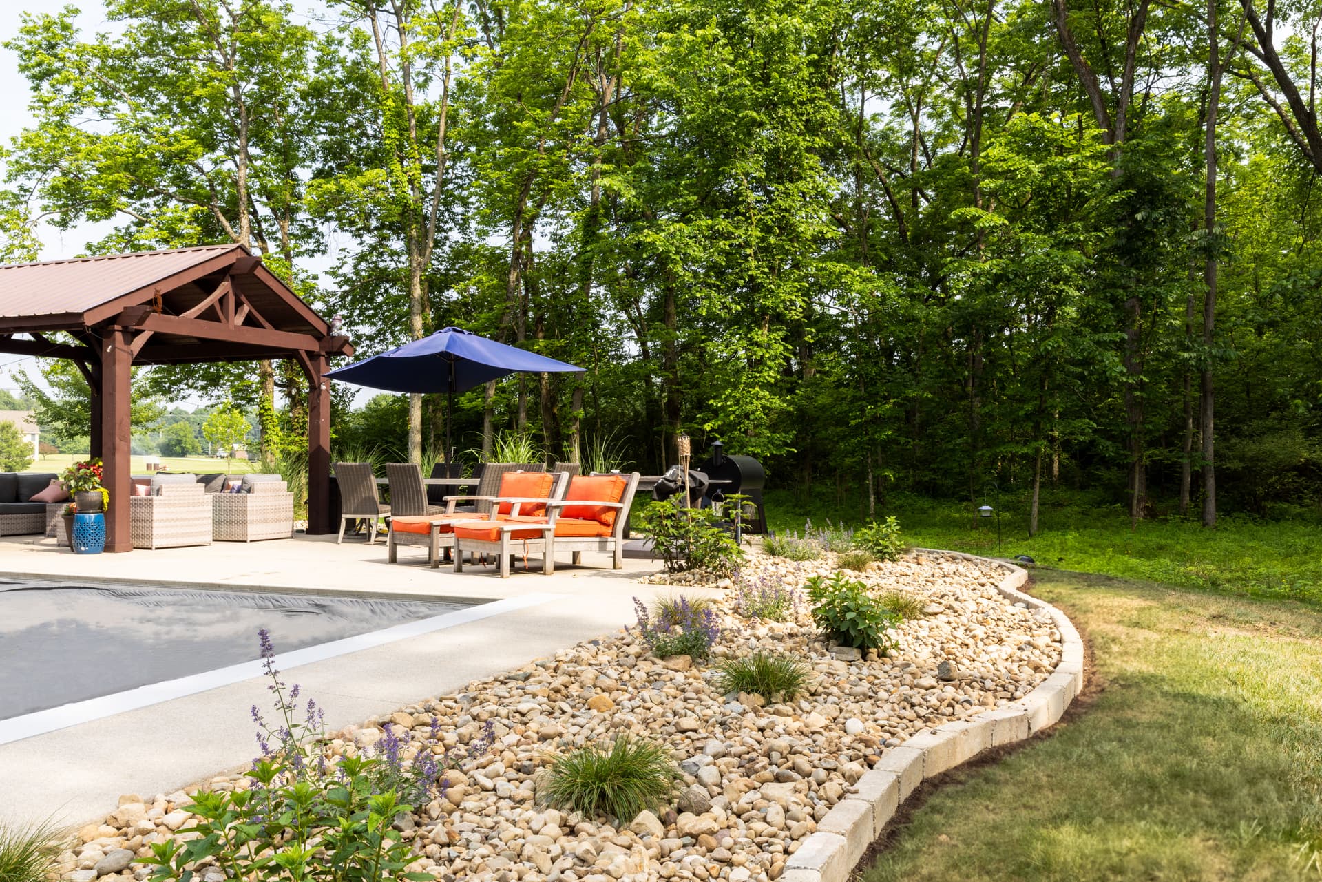 Pool Area Landscape Overhaul Done Right in Delaware image
