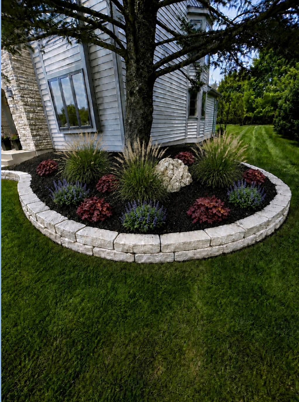 Gallery photos for Natural Stone Retaining Wall and Full Property Landscape Install: Image #2
