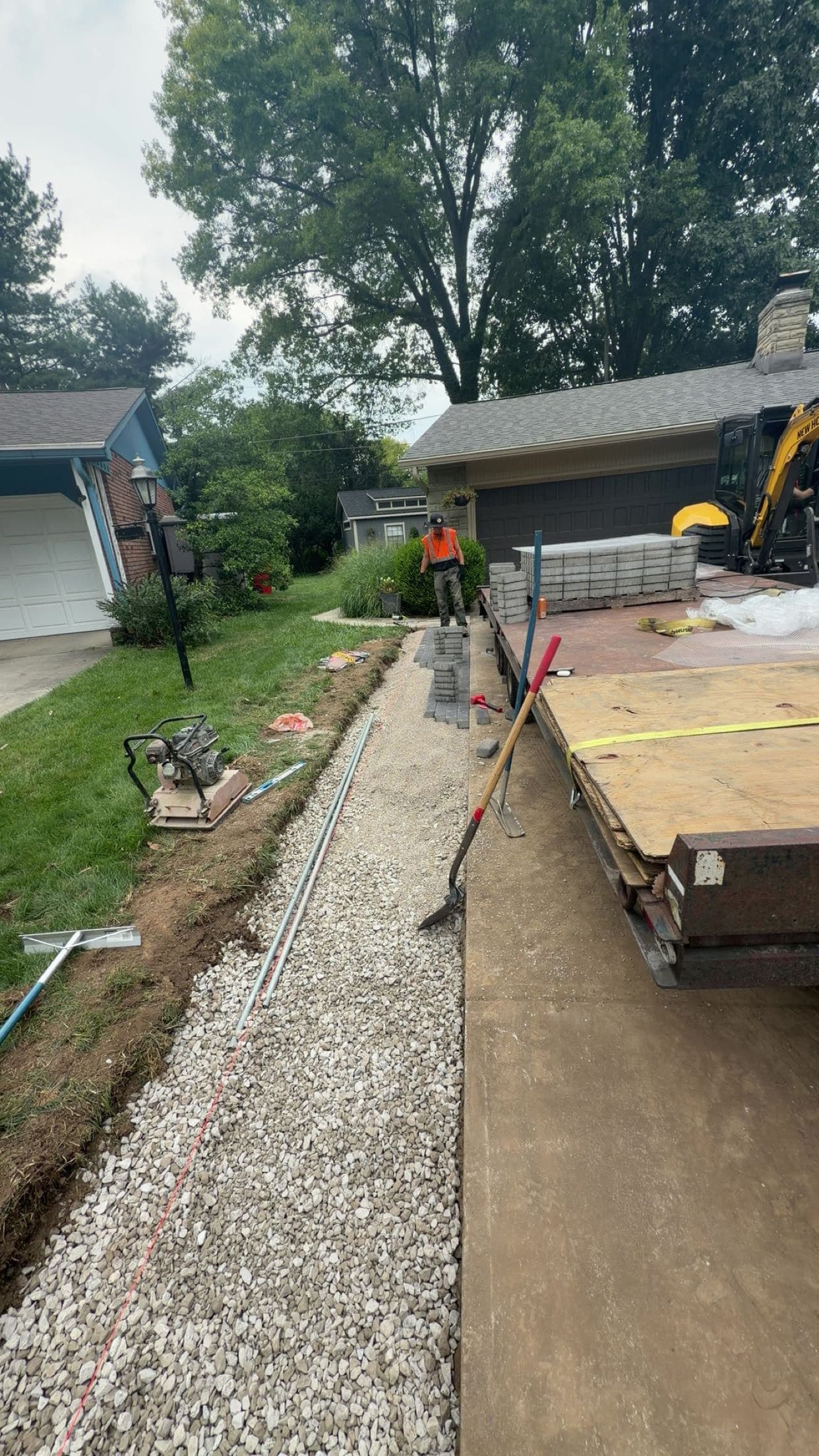 Gallery photos for Worthington Ohio Driveway Extension and Paver Walkway: Image #3