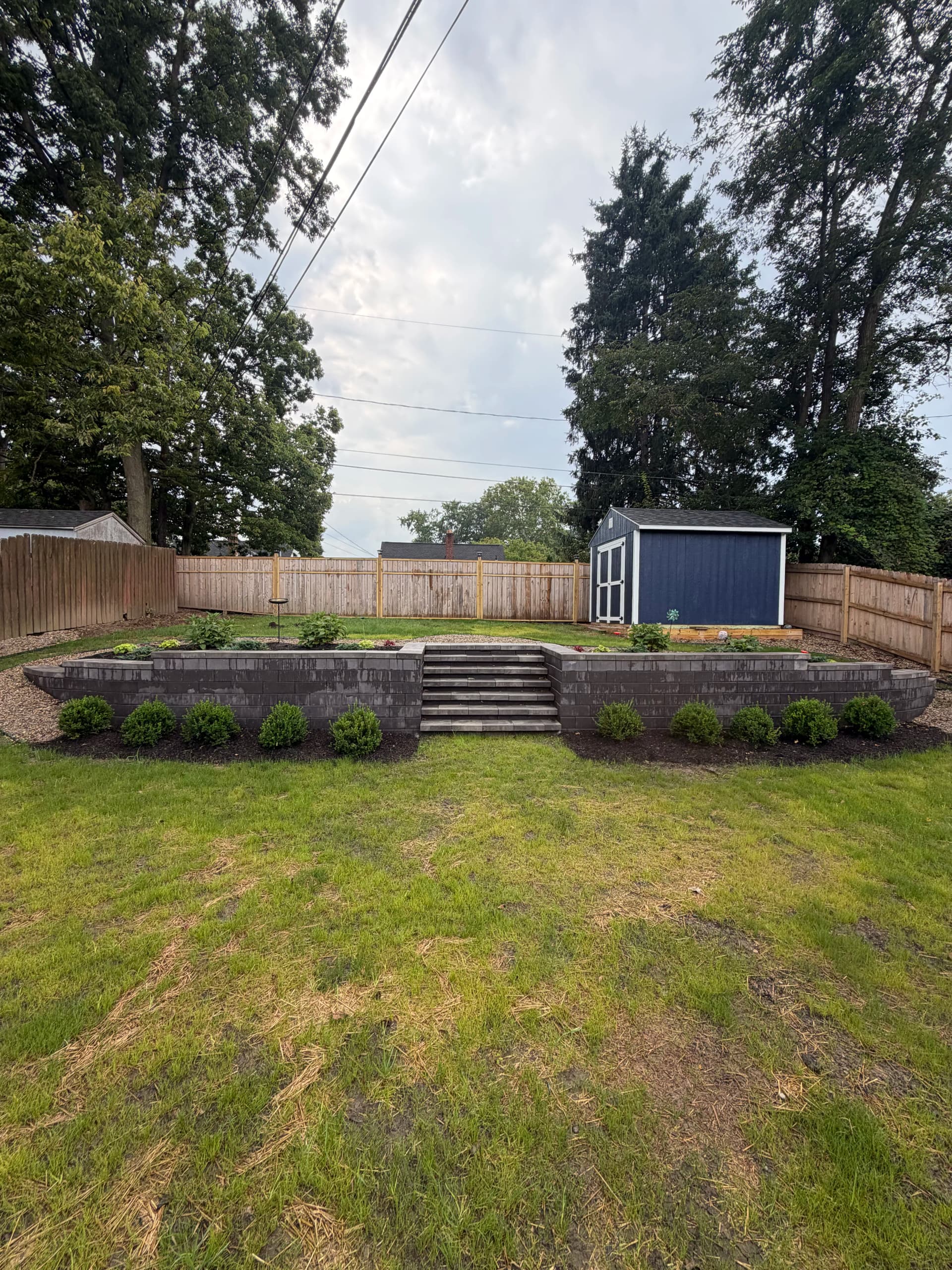 Pisa XL Retaining Wall Install With Full Landscape Overhaul image
