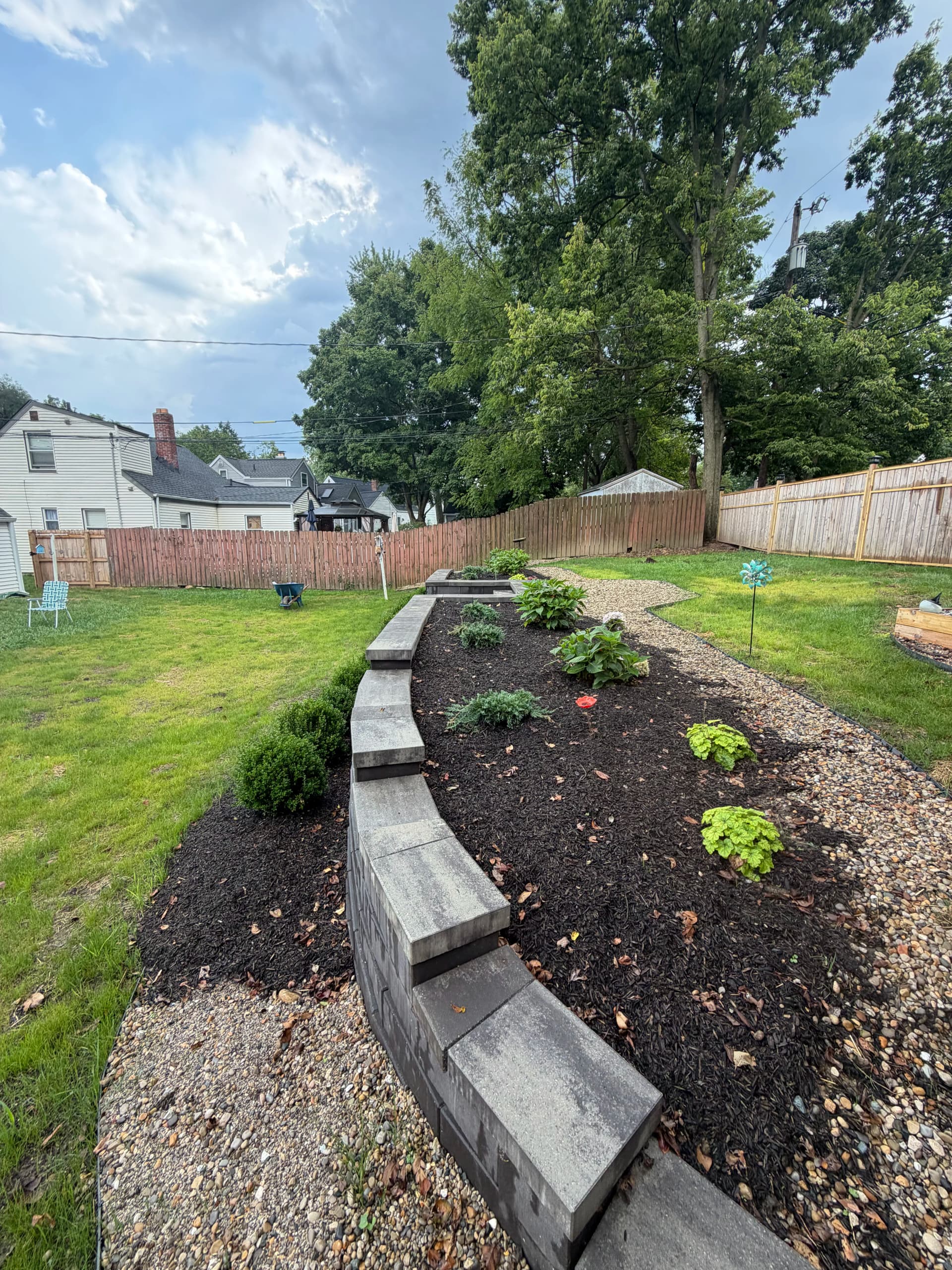 Gallery photos for Pisa XL Retaining Wall Install With Full Landscape Overhaul: Image #1