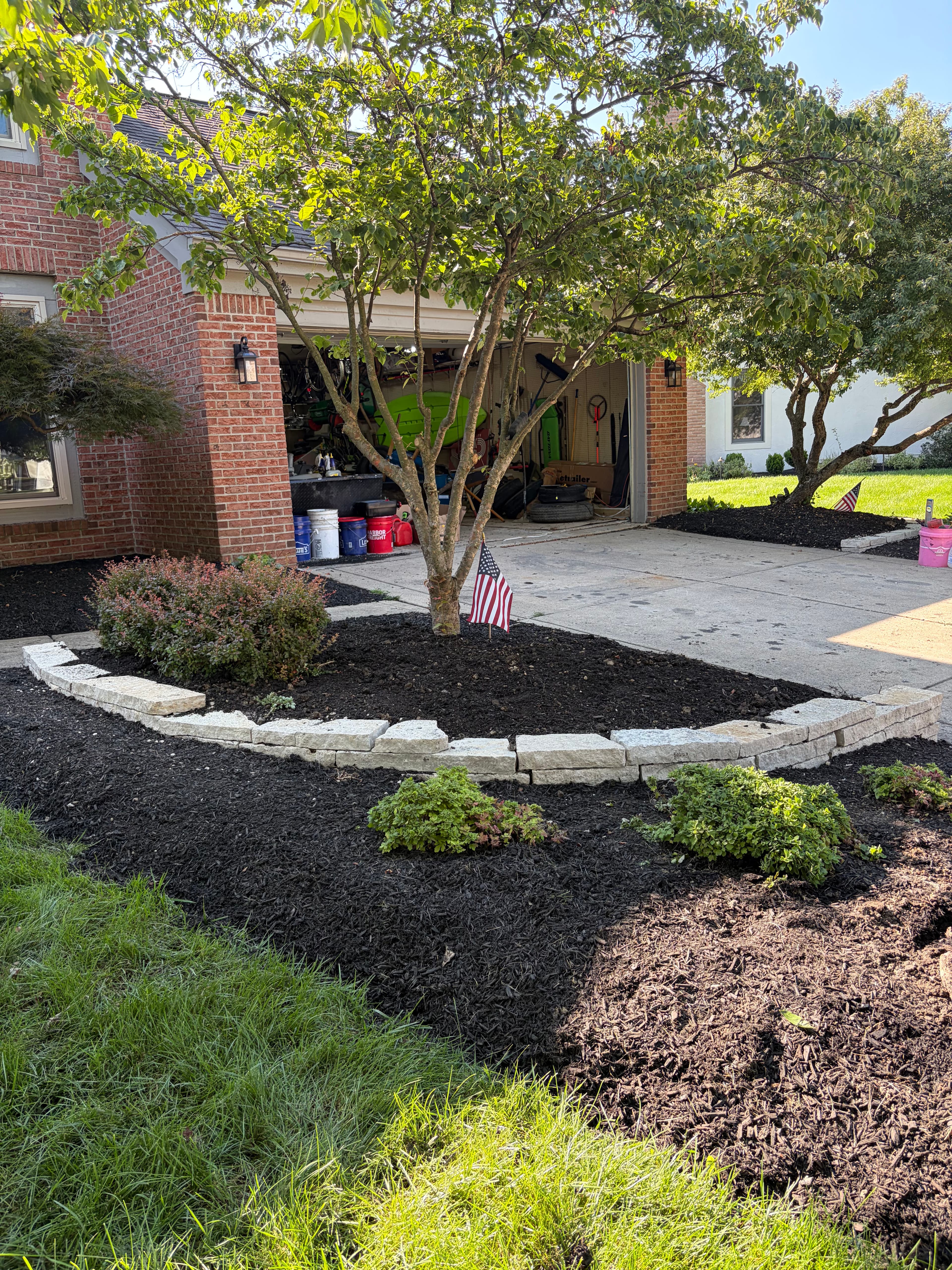Project Old Failing Retaining Wall Replaced With Natural Oakfield Stone image