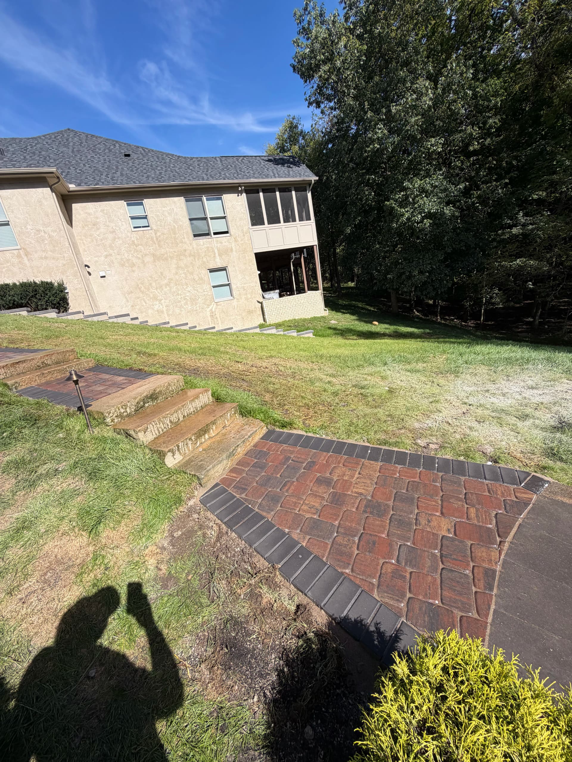 Old Paver Walkway Replaced with Oberfields Lexington Canyon Creek Blend