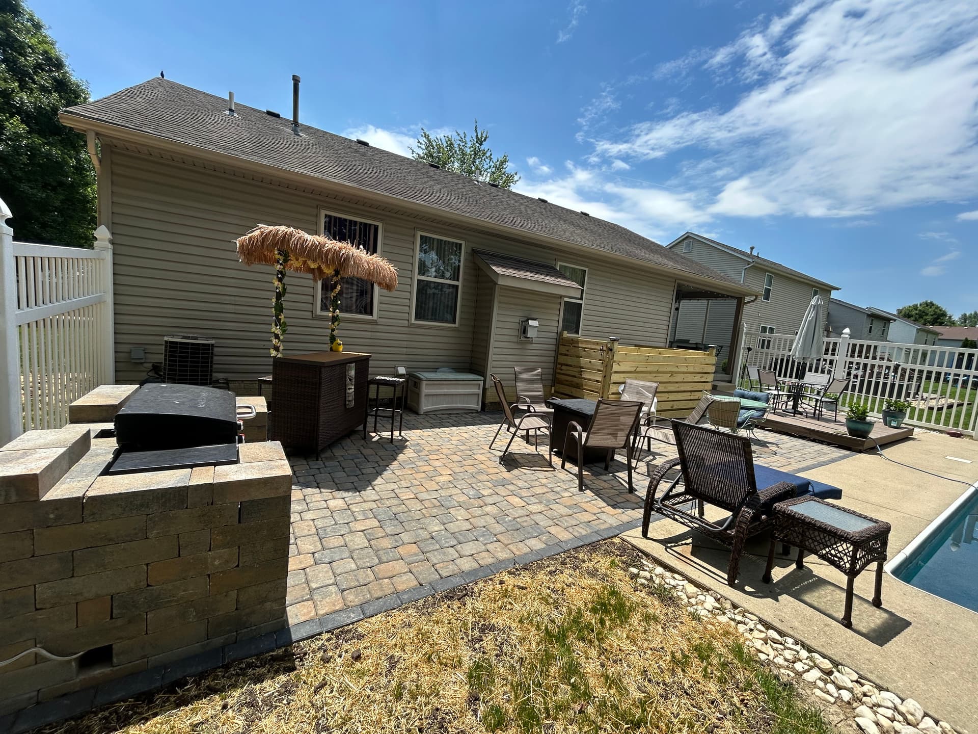 Gallery photos for Custom Oberfields Paver Patio and Grill Station Backyard Build: Image #1
