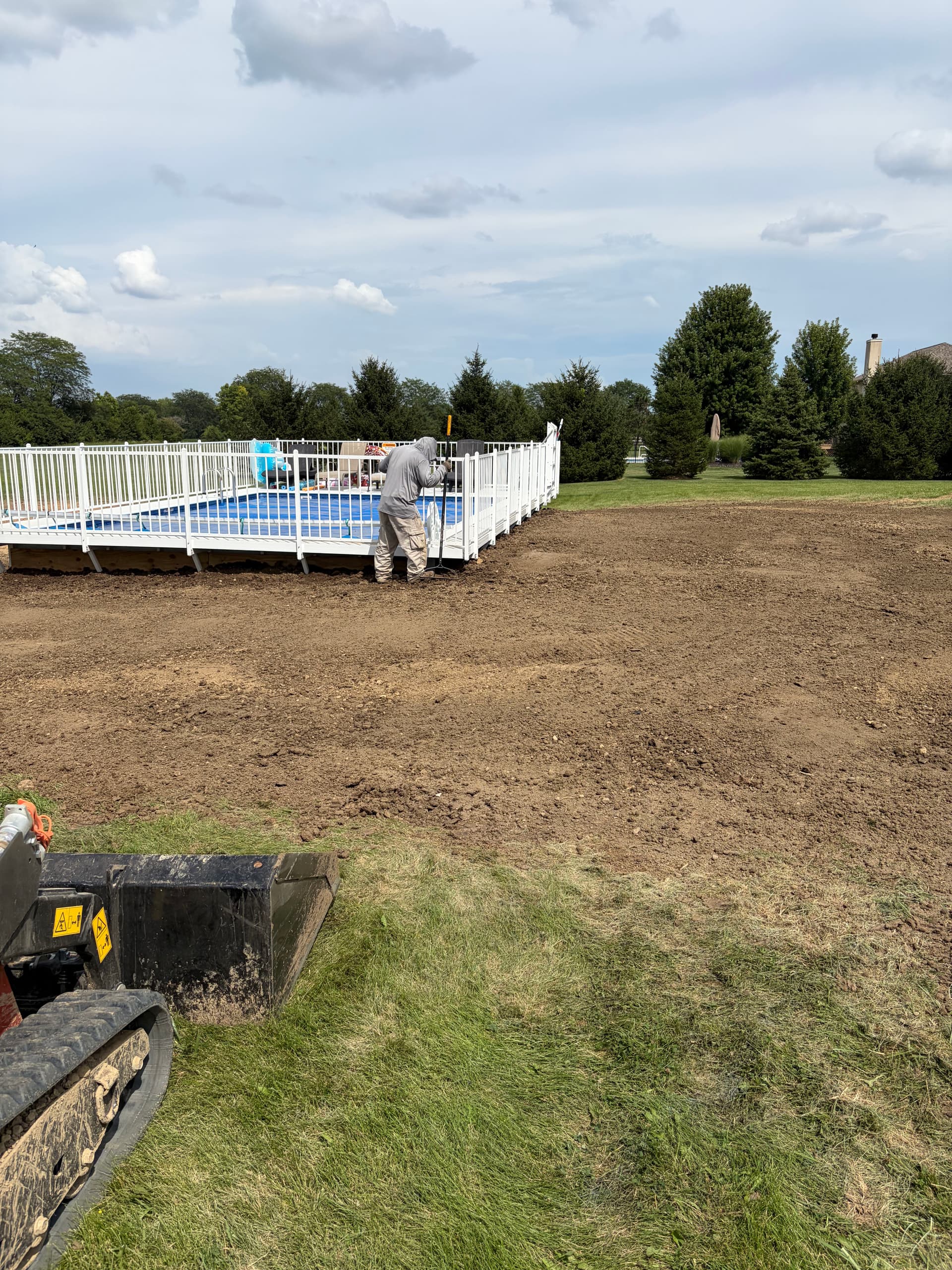 Gallery photos for Grading Around an Above-Ground Pool for Better Drainage: Image #2