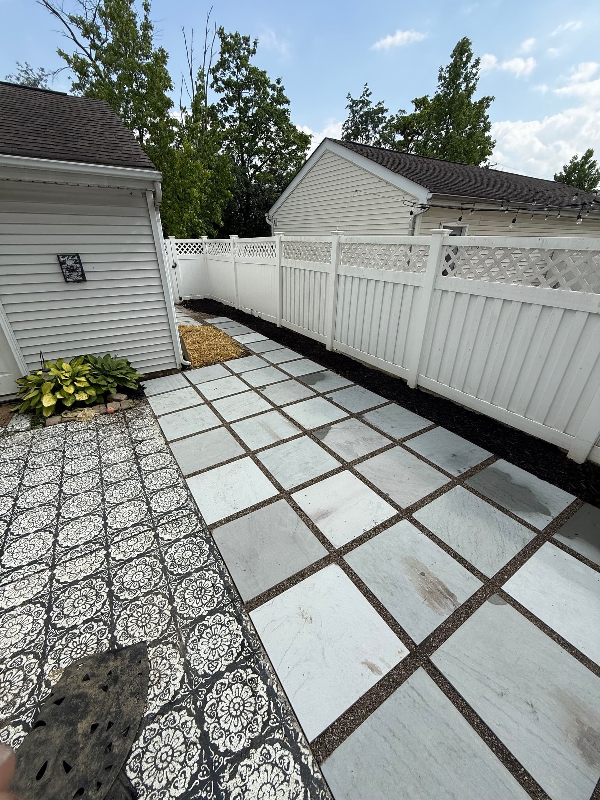 Gallery photos for Small Backyard Remodel with Pavers and Privacy Fencing: Image #2